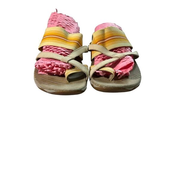 Merrell Yellow and Cream Slip On Sandal with Flip Flop Toe - Picture 5 of 11